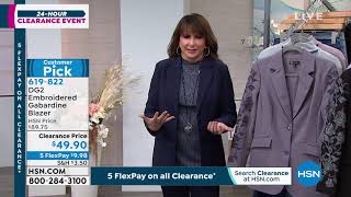 DG2 by Diane Gilman Embroidered Gabardine Blazer