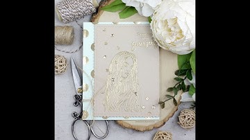 Unity Quick Tip: Gold Embossed Stamping + Gold Embellishments