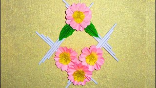 🌺 Beautiful paper flower 🌺 Wall hanging craft ideas Wallmate Декор Цветы на стену своими руками 🌺🌺🌺