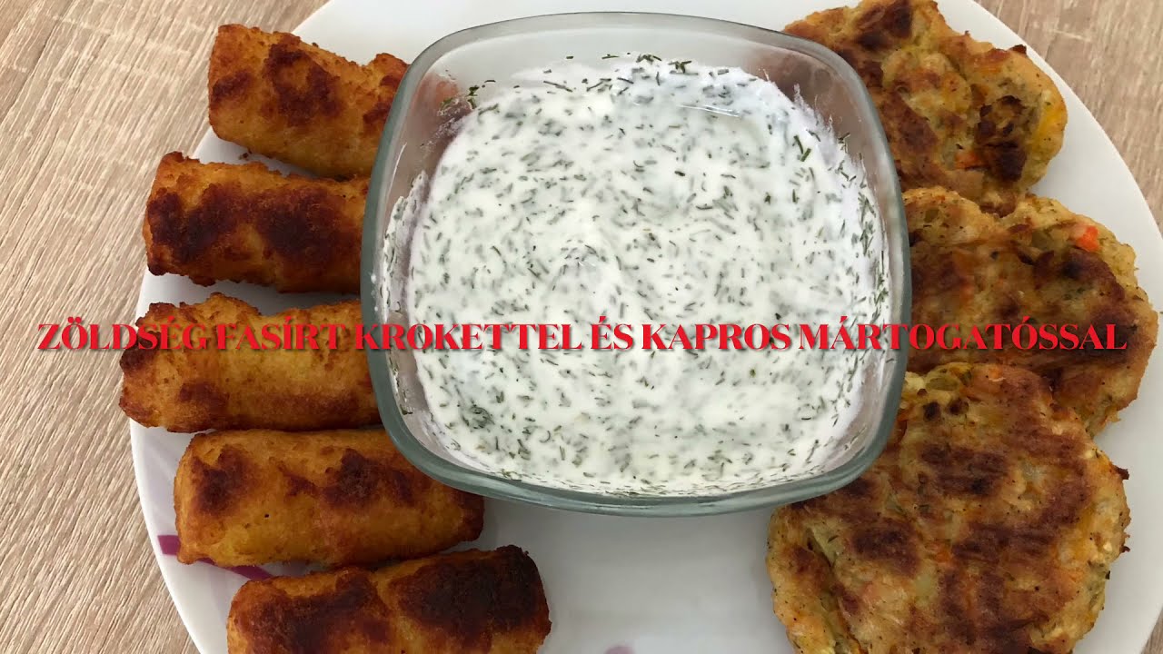 Zöldségfasírt sütőben cukkiniból és répából kapros mártogatóssal