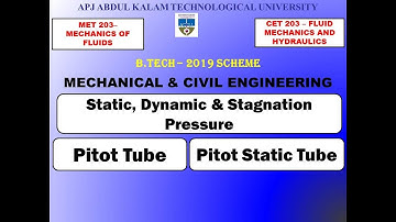Pitot Tube & Pitot Static Tube | KTU - Mechanical & Civil Engineering - Module 3