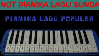 NOT LAGU BUNDA ~ MELLY GOESLAW | cover pianika