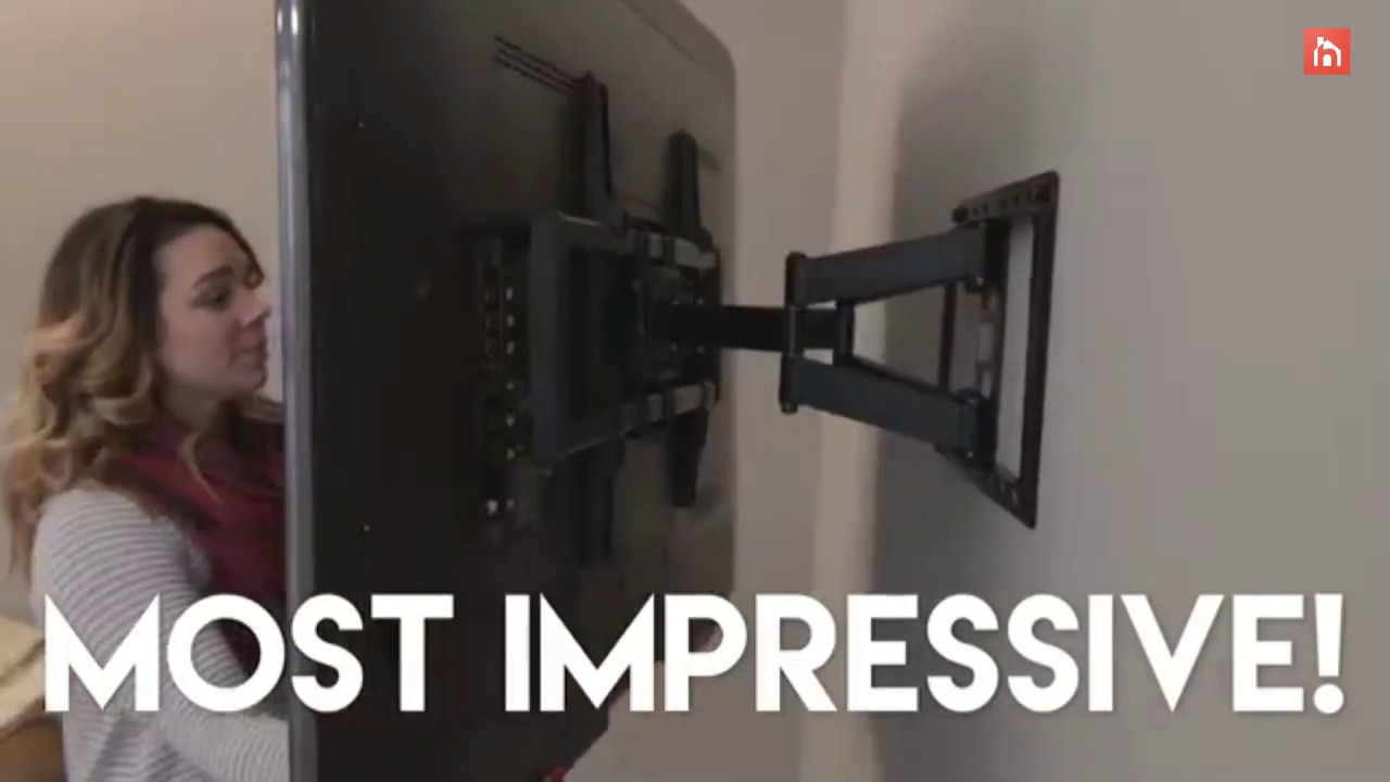 How to install a tilting and a large full motion wall mount tv - YouTube