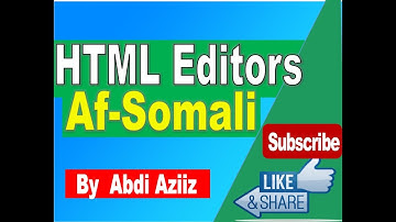 HTML LESSON 2 - Editors