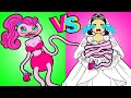 Oh! Where is Squid Game Bride? - Good Elsa VS Sinister Mommy Long Legs | Paper Dolls Story Animation
