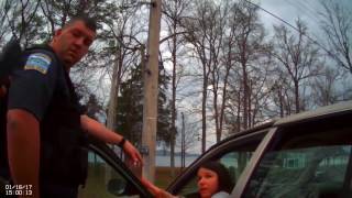 Guntersville, Alabama  Police arrest a women for sleeping her car Camera #2