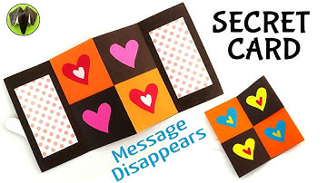 MESSAGE DISAPPEARING SECRET CARD - DIY Tutorial by Paper Folds 🙏
