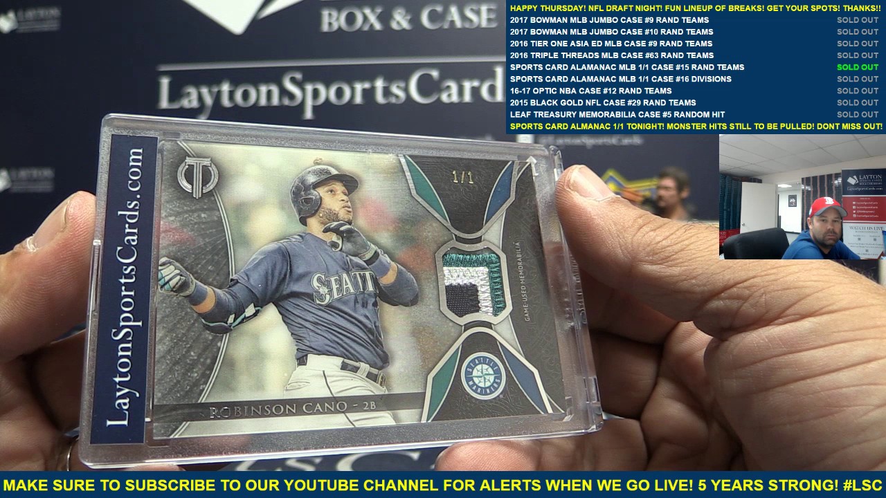 The Sports Card Almanac 1/1 Baseball Edition 3 Box Case Break 15