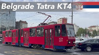 🇷🇸 Belgrade Tatra KT4YU '2393' on Line 2 to Kalemegdan
