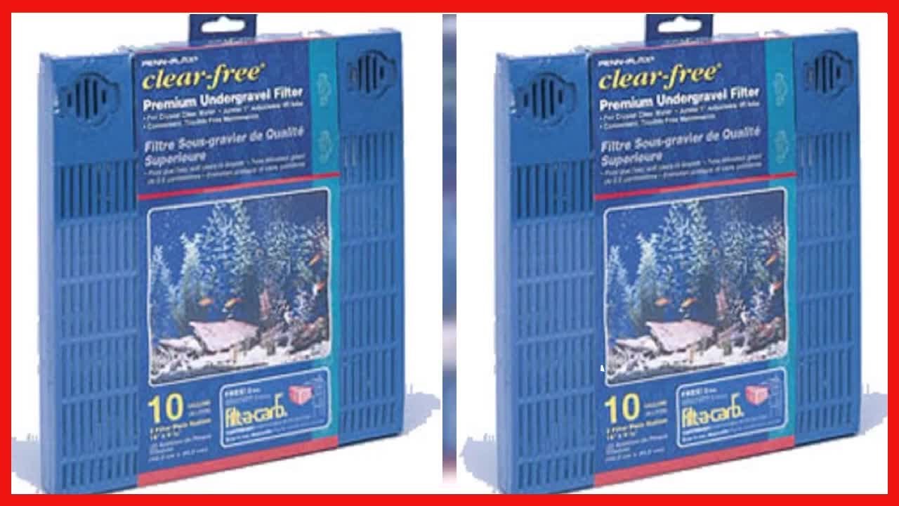 PennPlax Undergravel Aquarium Filter for 10 Gallon Tanks Two 9.5” x 9.5” Plates YouTube