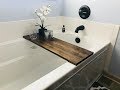 Make a Relaxing Bath Tub Tray with Wine Glass Holder Make a Relaxing Bath Tub Tray with Wine Glass Holder
