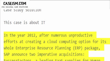 SAP and Cloud Computing in 2012 and Beyond Case Study Help - Caseism.com