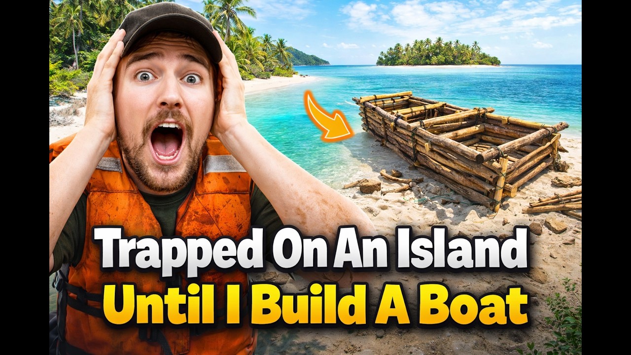 New mrbest video [ Trapped On An Island Until I Build A Boat - YouTube