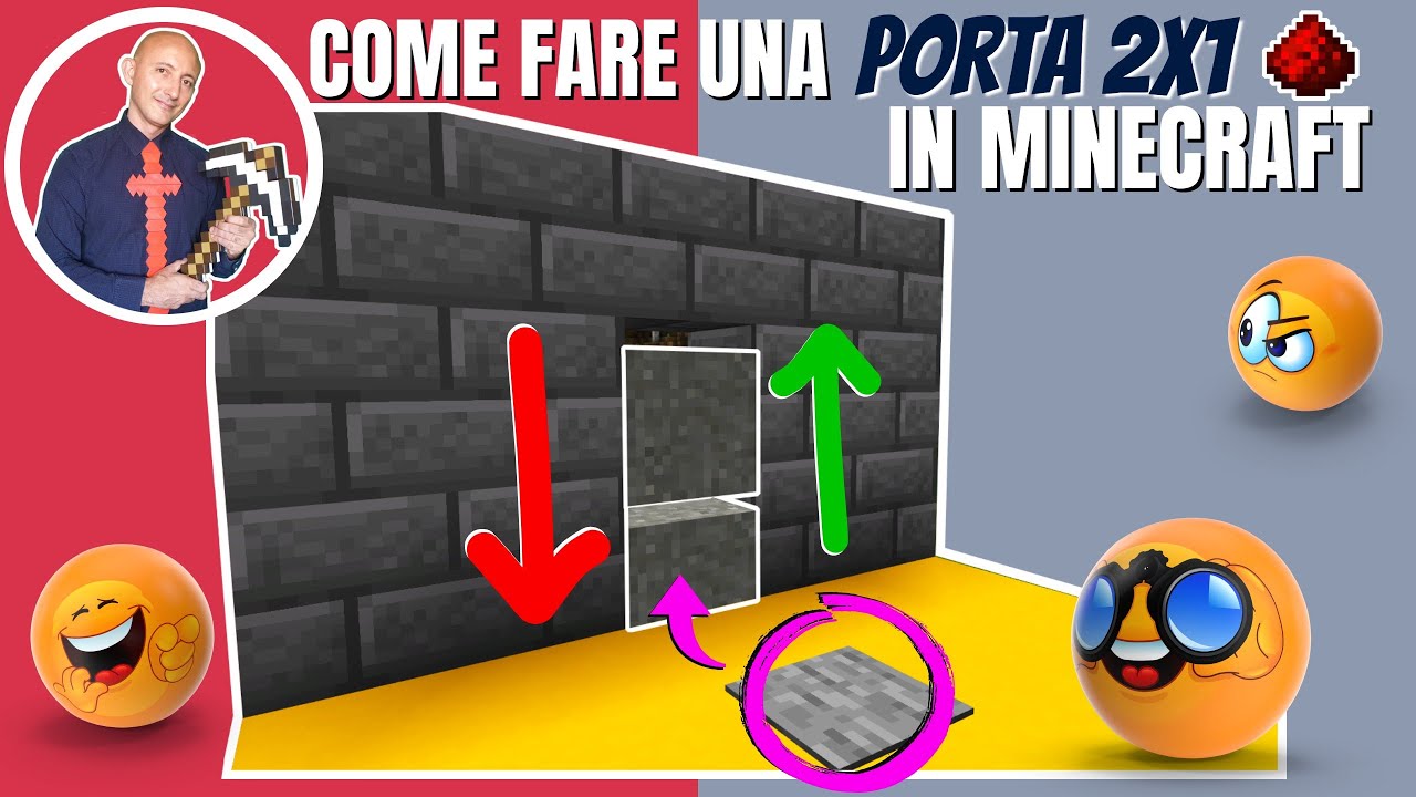 COME FARE UNA PORTA REDSTONE 2x1 AUTOMATICA SU MINECRAFT (PS4 SWITCH