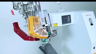 Hot air seam sealing machine for medium and large tents, car covers and other products.