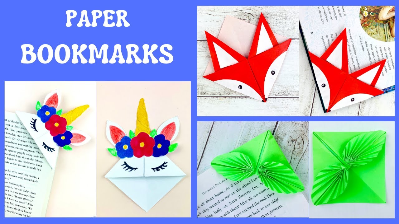 PAPER BOOKMARKS, Easy Origami Bookmark Corner