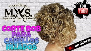 Bob Haircut, for Curly Hair, Hair Tutorial Step by Step. Live.