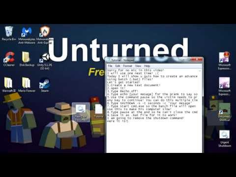 How to create an advanced fake virus(batch)