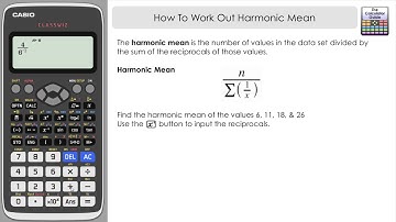 How To Work Out Harmonic Mean - Casio Classwiz fx-991EX