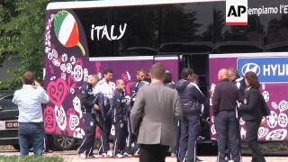 ITALIAN AND DUTCH FOOTBALL TEAMS VISIT FORMER NAZI CONCENTRATION CAMP