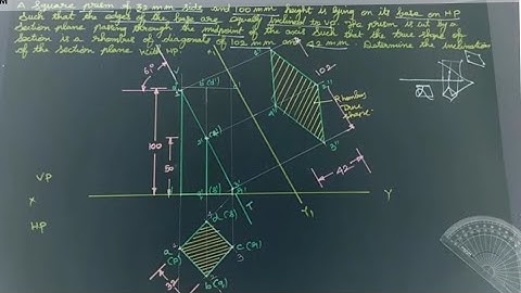 video 4 | Engineering graphics Tamil|Square prism|section of solids