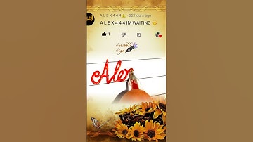 Alex 444 Name writing