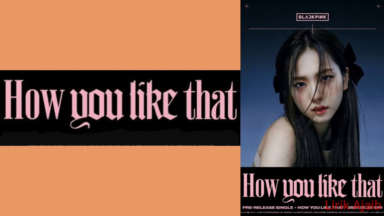 BLACKPINK  how you like that  lirik  YouTube