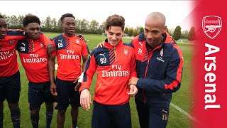 Thierry Henry presents the Arsenal U19 skills challenge