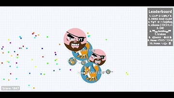 Agar.io - TEAMING WITH RANDOM PEOPLE #1