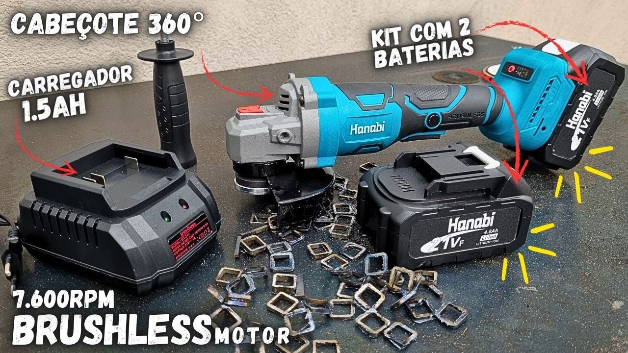 Esmerilhadeira a Bateria HANABI – Potência e Desempenho? Será que vale a pena? Quando Comprar? | BCE