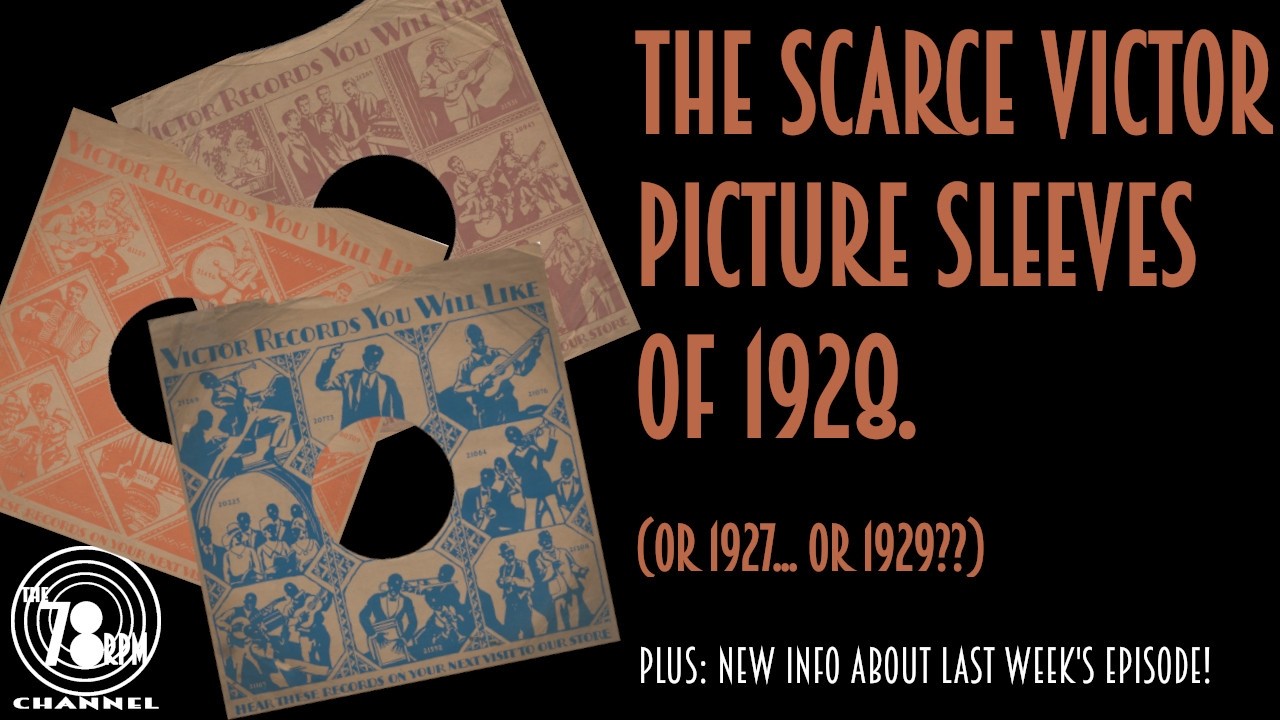 Three scarce Victor artist sleeves from 1928. Red (magenta