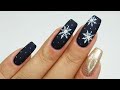 Snowflakes / Winter nails art #3 / Cuccio Polska