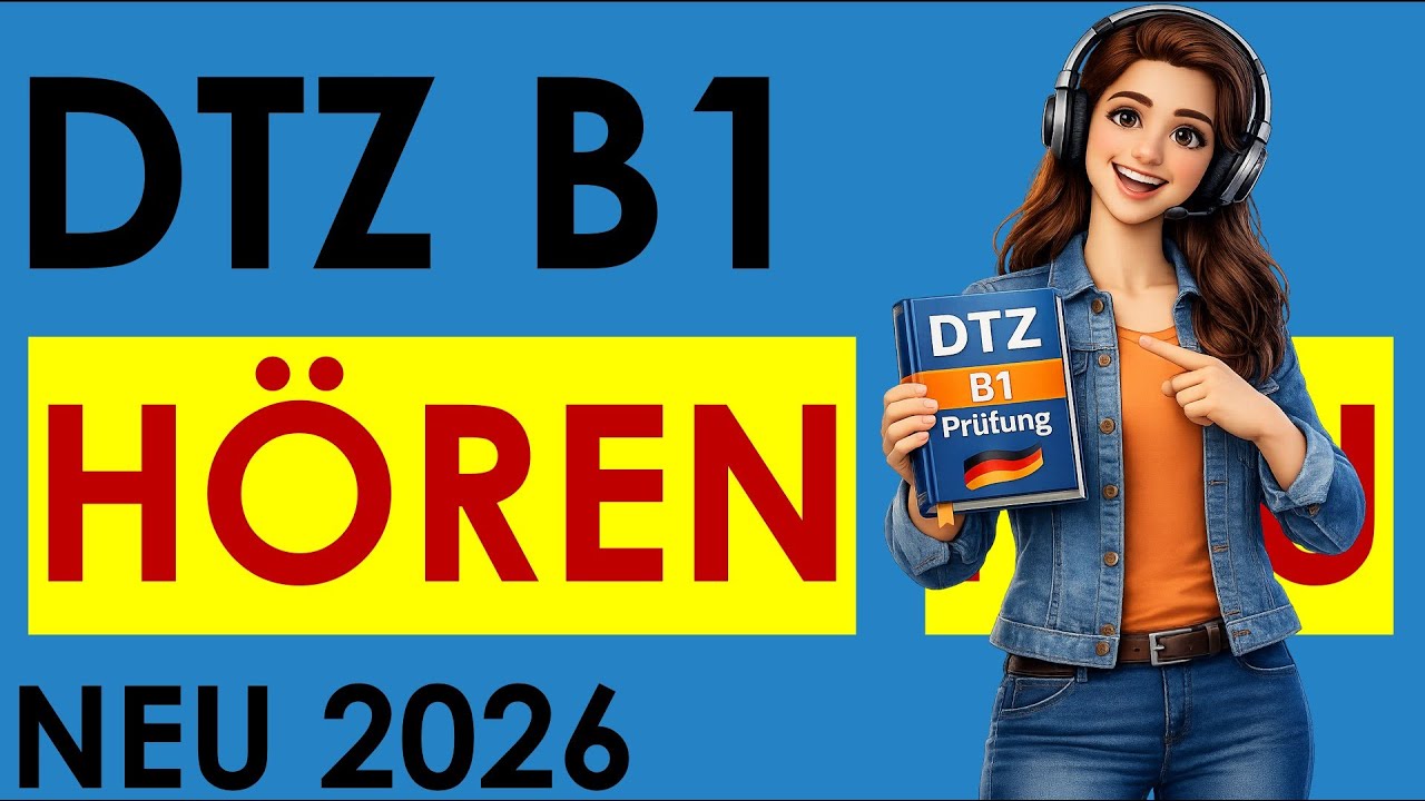 B1 Hören | Prüfung DTZ 2026 | Übung | Teil 1-4 mit Lösungen