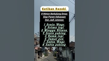 Ketiban Rezeki 8 Weton Berkalung Emas Siap Panen Kekayaan #shorts