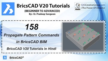 BricsCAD V20 Tutorial 158: Use of Propagate Pattern Command in BricsCAD V20 | BIM Course Hindi