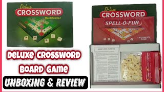 Deluxe Crossword Board Game Unboxing & Review | Tutorial | Crossword Game Rules | Indoor Board Games