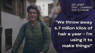 Turning human hair into dog leads and belts: 101 jobs that change the world
Hairdressers generate 6.7m kg of human hair waste every year, just in the UK. Most of it ends up in landfill, where it generates methane, contributing to climate change.
Sanne Visser, a material design PhD researcher, is working with local hairdressers to understand how hair can be gathered and recycled, and to develop systems to use that hair effectively.
Sanne is part of the 2021/22 Design Researchers in Residence programme at the Design Museum, exploring sustainability through the lens of design research.
There are 97 barbers and hairdressers within one mile of Londons Design Museum. On average, each of these will cut off 2.4 kilograms of hair every month. Sanne’s residency is exploring human hair as both a waste stream and a material resource, and the way in which it can be practically gathered and used. She has produced a range of products made from human hair, including dog leads and belts.
We are UK Research and Innovation, the body that allocates government funds for research. If youre a UK tax payer, your contributions help fund the work we showcase on our channel. And if you liked this video, follow us on these channels:
Medium: https://medium.com/@UKRI
Instagram: https://www.instagram.com/weareukri/
Facebook: https://www.facebook.com/weareUKRI
YouTube: https://youtube.com/c/UKResearchandInnovation
Or sign up for our weekly newsletter https://public.govdelivery.com/accounts/UKRI/subscriber/new?topic_id=UKRI_newsletter Turning human hair into dog leads and belts: 101 jobs that change the world