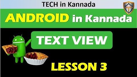 Android studio learn in Kannada|| Lesson 3