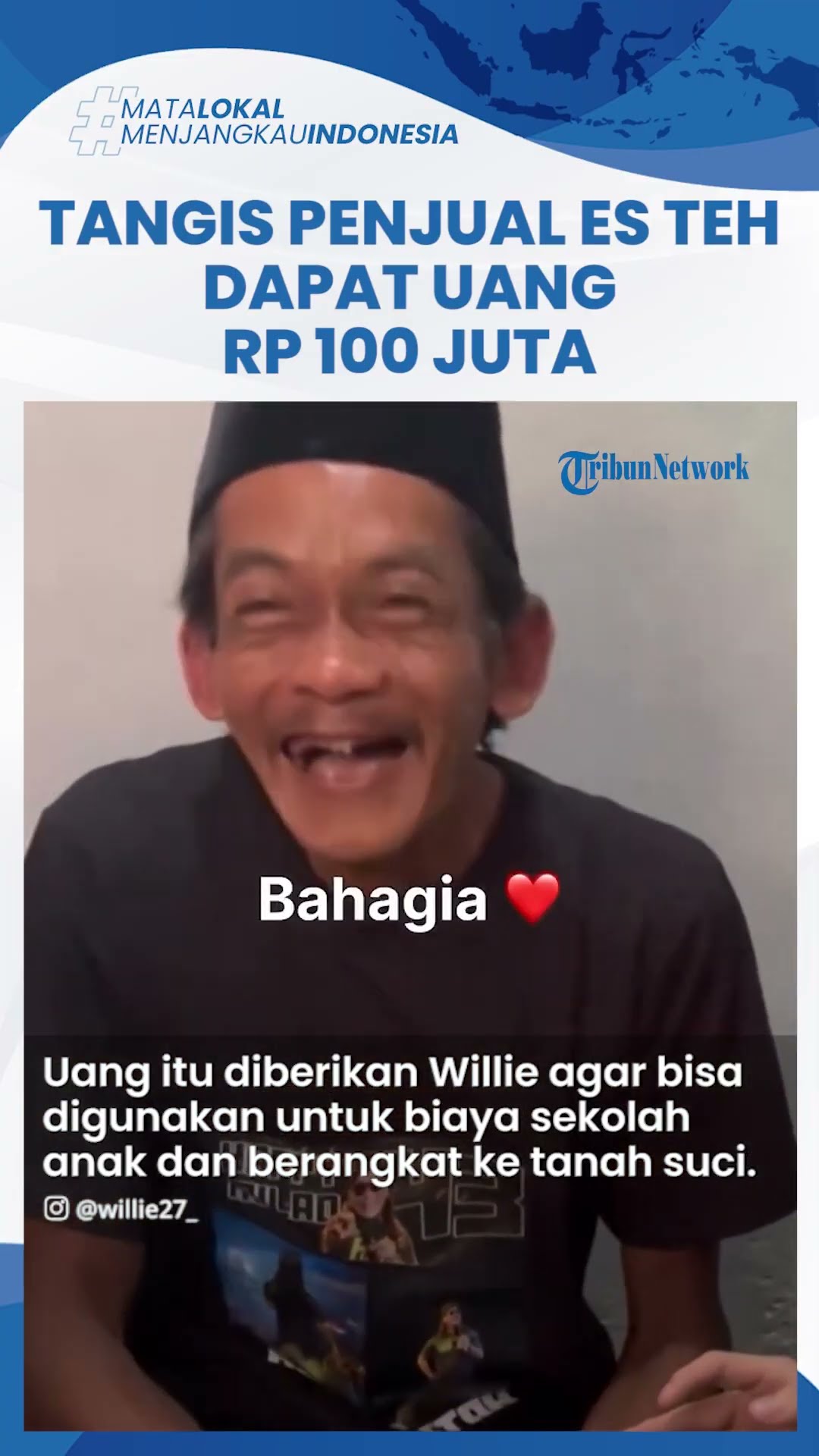 Nasib Mujur Penjual Es Teh yang Dihina Gus Miftah, Banjir Hadiah Dapat Rp 100 Juta dari Willie Salim