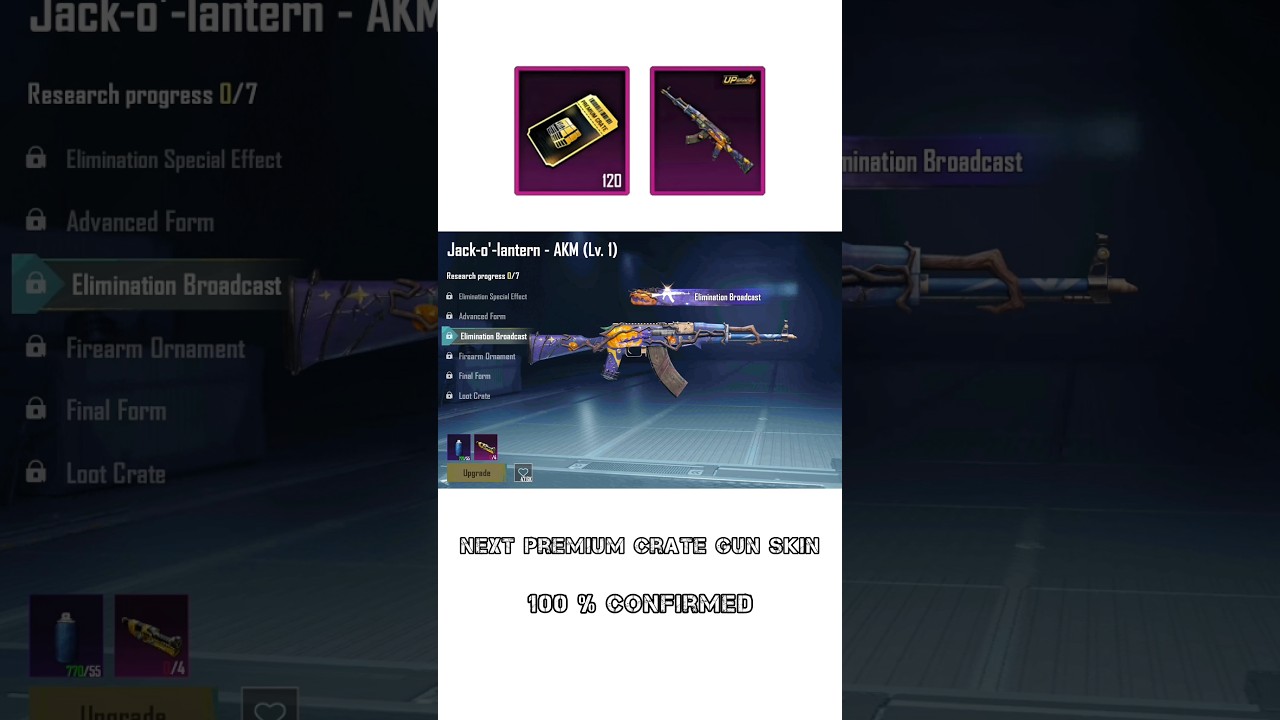 Next Premium crate  | Premium crate Upgrade Skin | Jack-o-Lantern Akm 