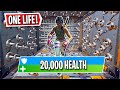 You have 20,000 HEALTH to beat this NO Checkpoint Deathrun.. (Fortnite Creative)