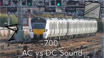 Class 700 thameslink AC vs DC power sounds compared