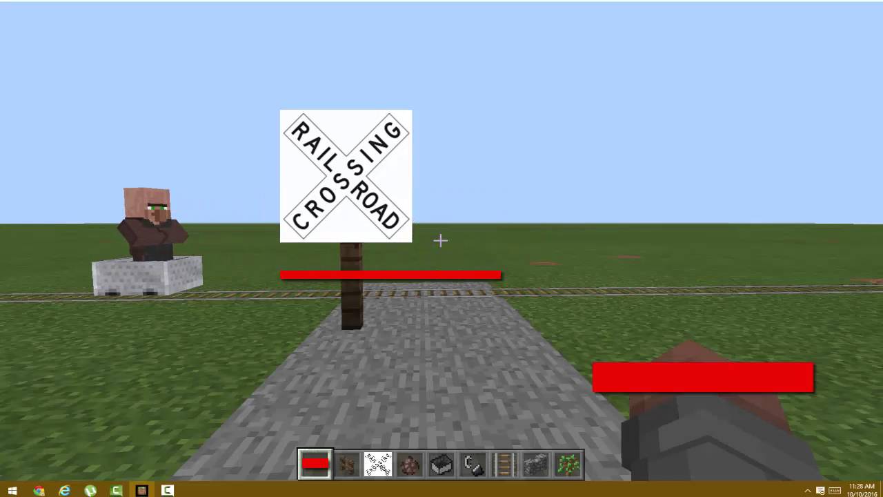 rail road crossing mod minecraft (FAkE) - YouTube