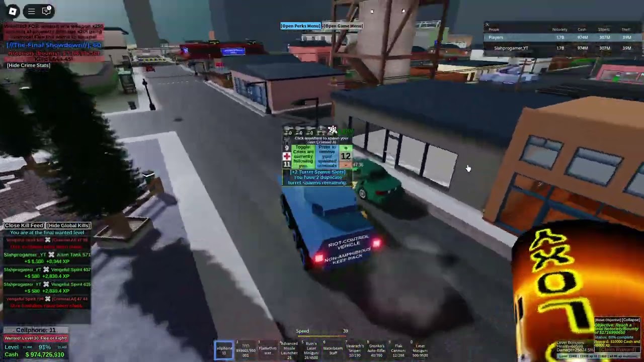 Roblox Infamy - SWAT/Riot APC Tank Rampage + Wanted Level 30 Escape