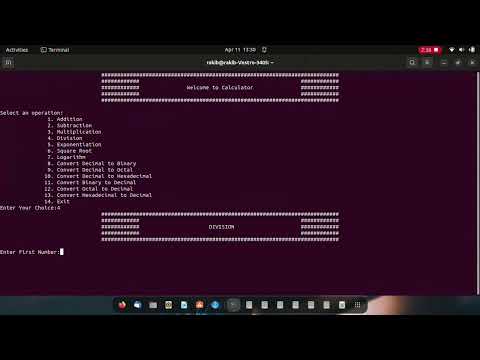 Calculator | Operating System (Linux) Project | Shell Scripting