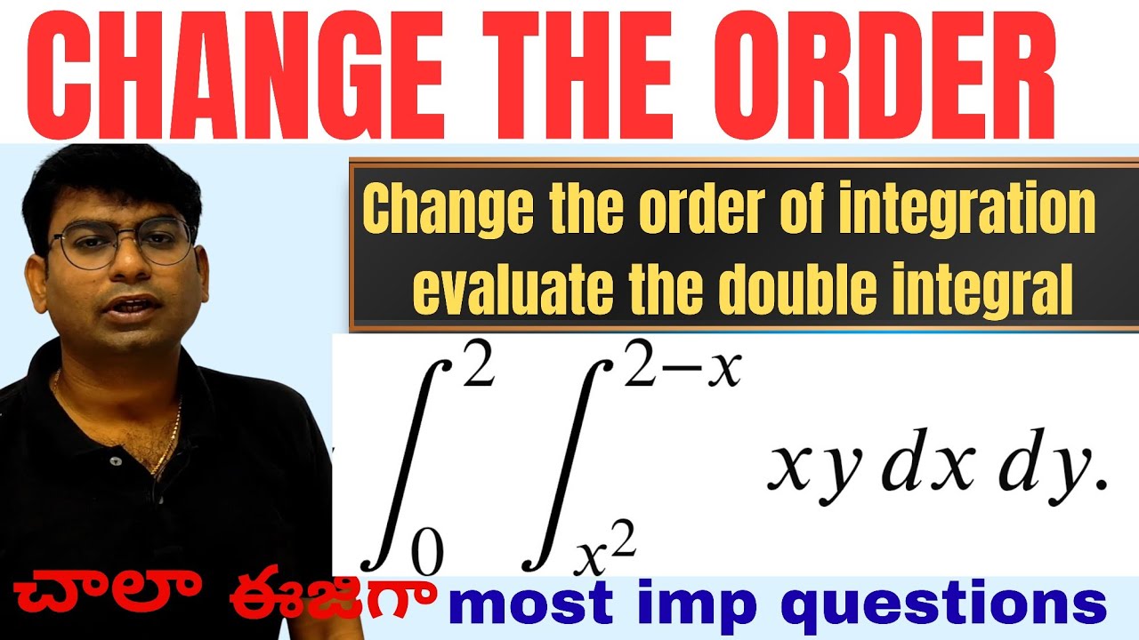 Change the order|double integration|btech maths|