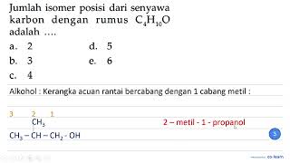 The number of positional isomers of the carbon compound with the formula C4H10O is ....