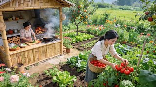 Peaceful Mountain Farm Life of a Young Girl: Gardening, Harvesting Fresh Crops & Traditional Cooking