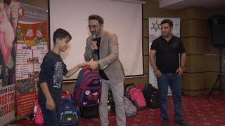 Aztəminatlı ailələrin uşaqlarına məktəbli çantaları və ləvazimatları hədiyyə olundu