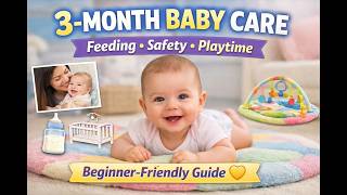 3-Month-Old Baby Care Guide 👶 | Safety, Feeding & Daily Routine